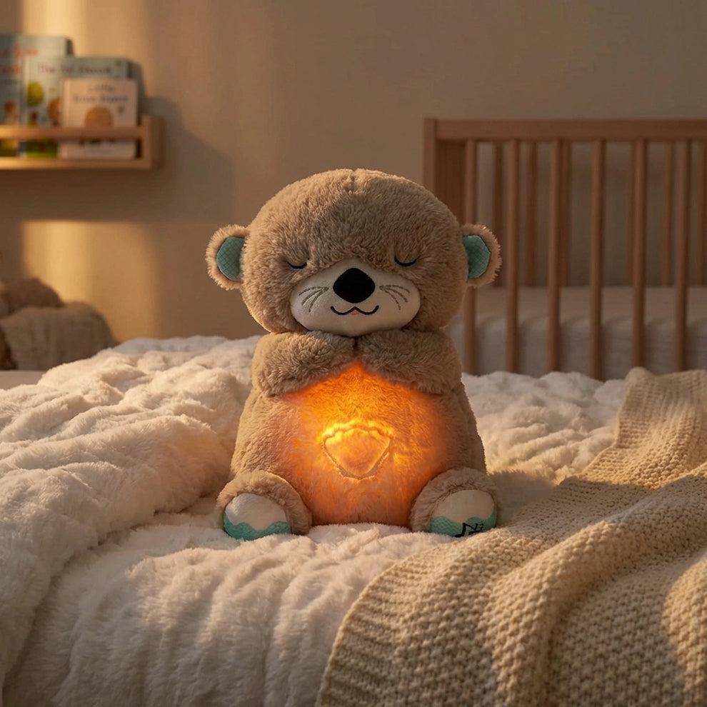Breathing Plush Teddy Bear with Soft Music and Light