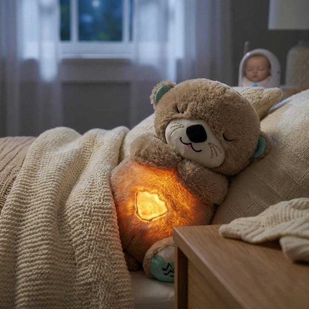 Breathing Plush Teddy Bear with Soft Music and Light